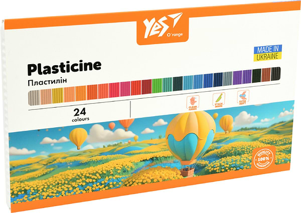 Фото - Пластилин классический YES Orange Line 24 цв. 480 г (540692)