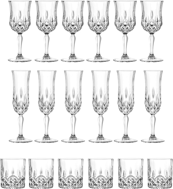 Фото - Набір келихів RCR OPERA 18 пр. (73378020106) Фото - Набір келихів RCR OPERA 18 пр. (73378020106)