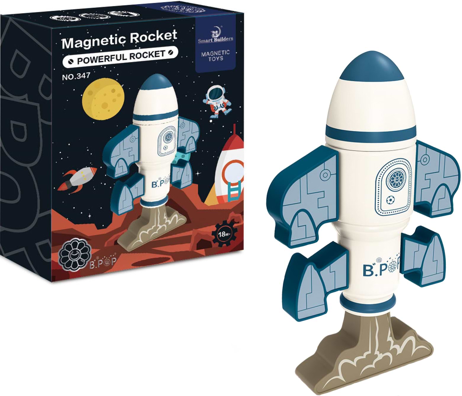 Магнитный конструктор MAGNETIC TOYS ракета 8 эл. (347)