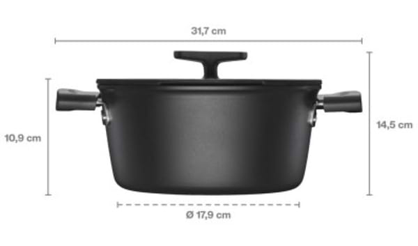 Фото - Каструля Fiskars Hard Face 3,5 л (1075526)