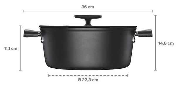 Фото - Каструля Fiskars Hard Face 5 л (1075527)