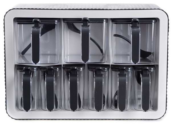 Набор емкостей для специй и приправ VIOLET HOUSE 0439 ANTR WHITE 9 шт