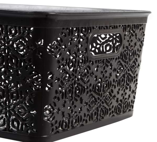 Фото - Корзина для хранения VIOLET HOUSE 0504 №4 Ажур Dark Grey б/кр. 14 л