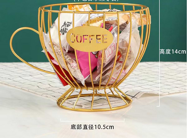 Фото - Ємність для фруктів Viva LACY CUP GOLD 19.5x14x10.5 см (B090061)