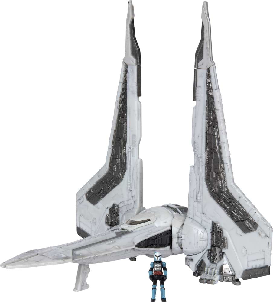 Колекційна фігурка STAR WARS Medium Vehicle Транспорт та фігурка Kom'rk-Class Mandalorian Starfighter 12.5 см (SWJ0019) - Фото 1