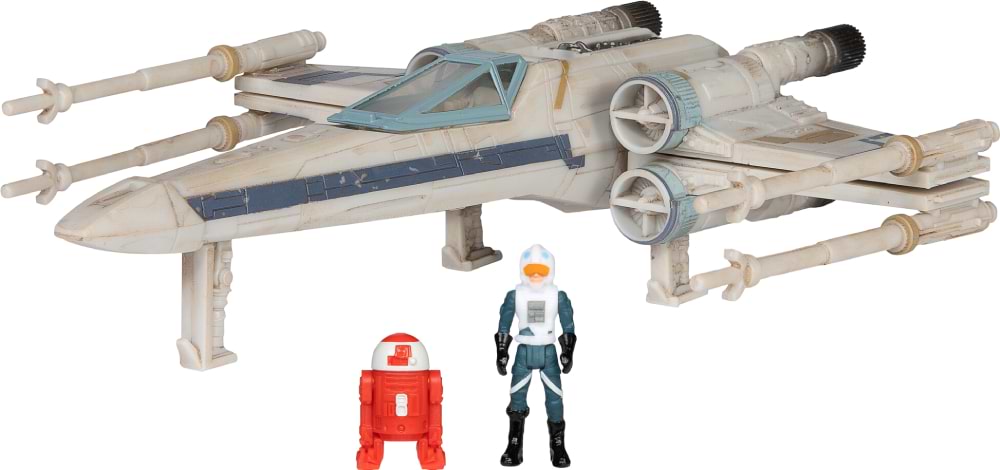 Колекційна фігурка STAR WARS Medium Vehicle Транспорт та фігурка X-Wing (Blue 1) + Antoc Merric & R2-R9 12.5 см (SWJ0025) - Фото 1