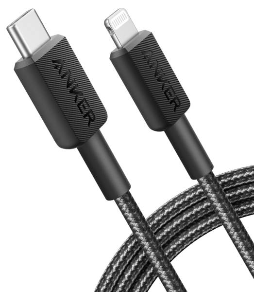 Кабель синхронізації даних Anker 322 USB-C to Lightning - 1.8m Nylon (A81B6G11) - Фото 1