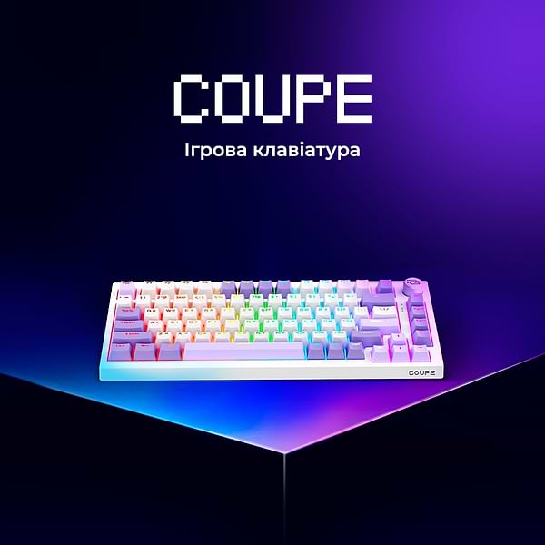 Фото - Клавіатура бездротова ігрова Proove Gaming Coupe (Ukraine Layout) White (WKCP00022402)