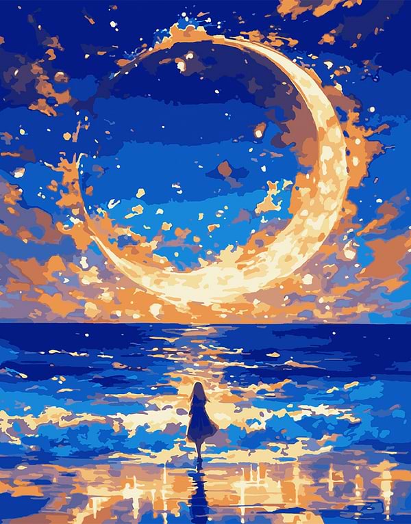 Фото - Картина по номерам Santi Луна в огнях 40х50 см (955068)