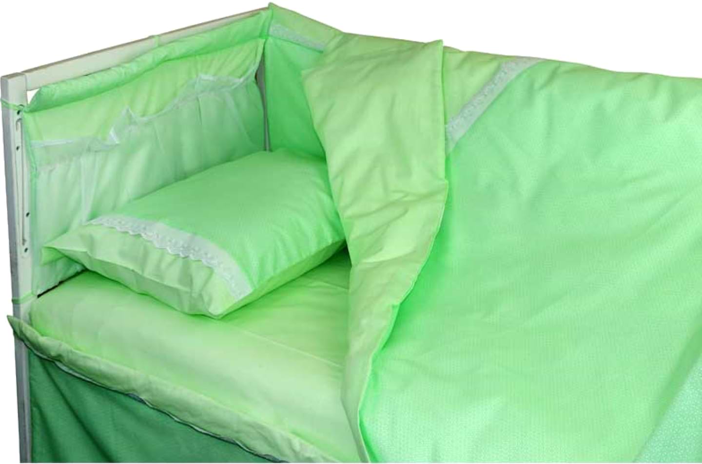 Комплект постільної білизни дитячий Руно 60х120 Карапузік (977КУ_Салатовий)