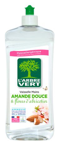Средство для ручного мытья посуды L'Arbre Vert Сладкий миндаль и цвет абрикоса 750 мл (3450601047237)
