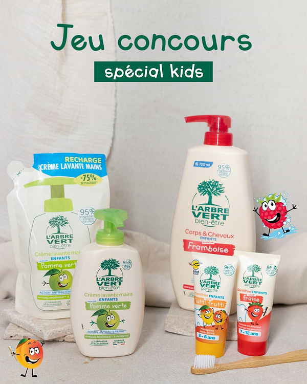 Фото - Гель для душа дитячий L'Arbre Vert з малиновим екстрактом 720 мл (3450601100444)