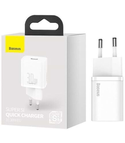 Фото - Мережевий зарядний пристрій Baseus Super Silicone PD 30W 1 Type-C EU (CCSUP-J02)