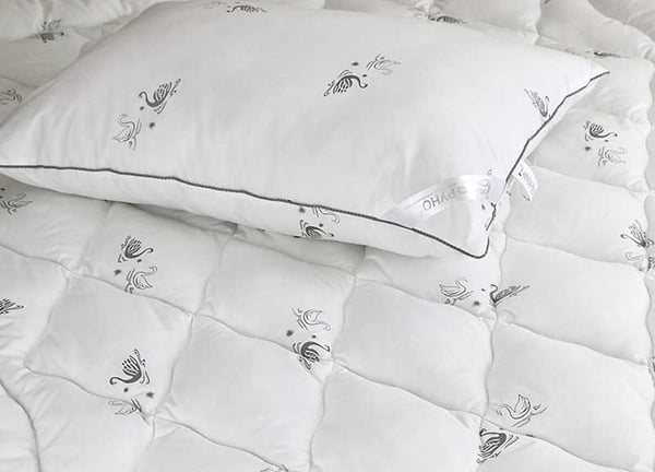 Фото - Ковдра демісезонна двоспальна євро Руно 200х220 зі штучного лебединого пуху (322.52_Silver Swan_demi)