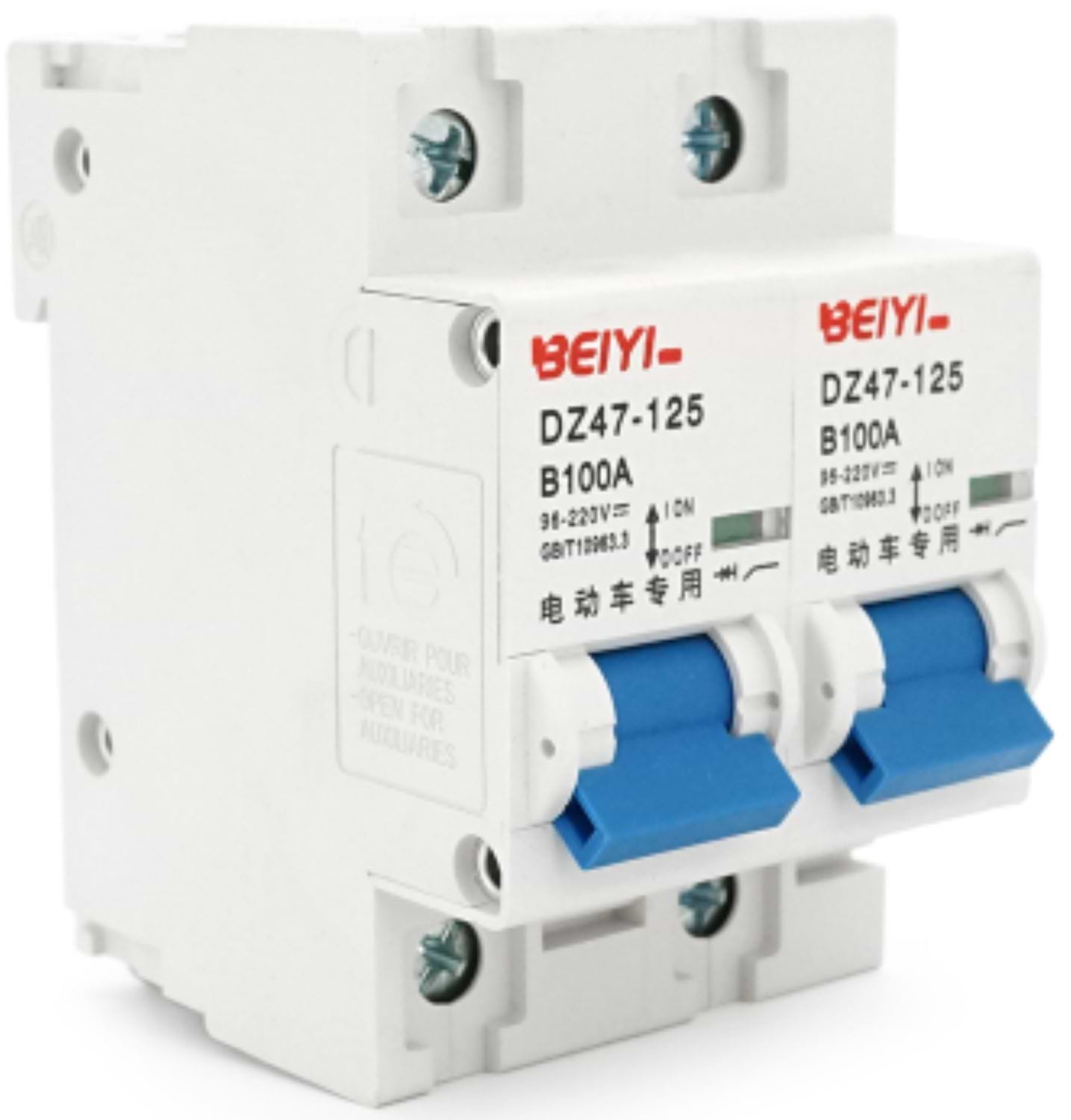 Релейний вимикач BEIYI YT-DZ47-125-2P-100A, B100A, 96-220V