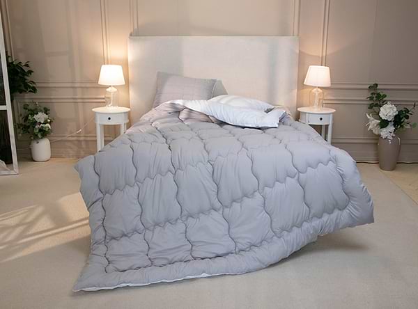 Фото - Ковдра зимова двоспальна Руно 172х205 силіконова (316.52_Grey White)