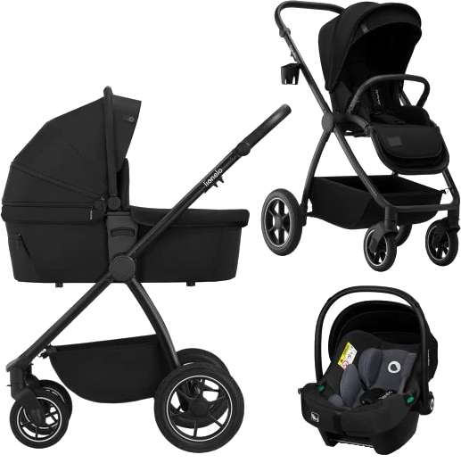 Фото - Коляска універсальна 3 в 1 Lionelo Meril Black Onyx