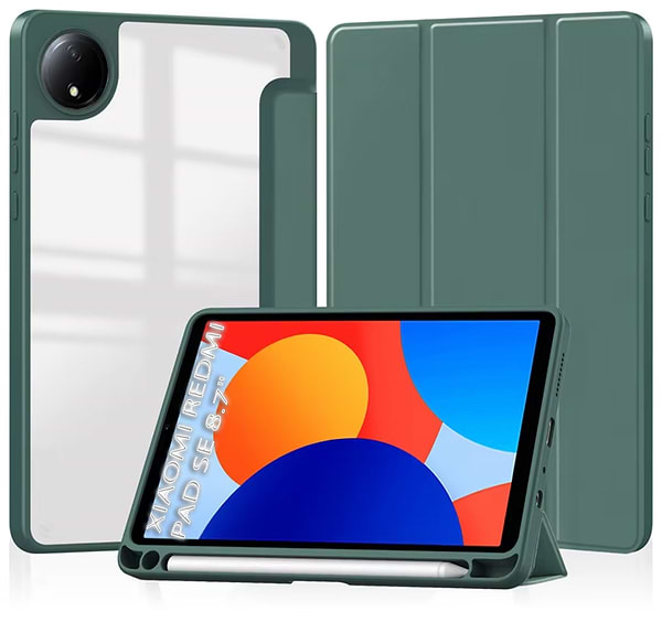 Фото - Чохол для планшета BeCover Soft Edge TPU з кріпленням для стілусу for Xiaomi Redmi Pad SE 8.7'' Dark Green (712566)