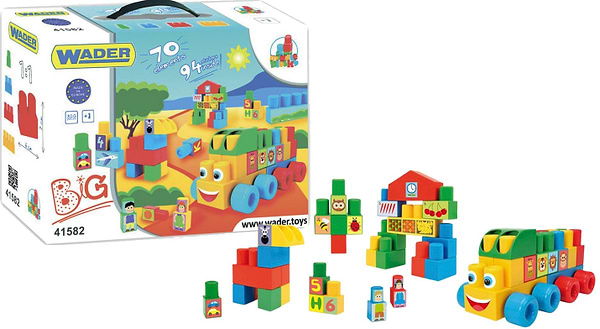 Фото - Пластиковый конструктор для малышей Wader Большой 70 эл. (41582)