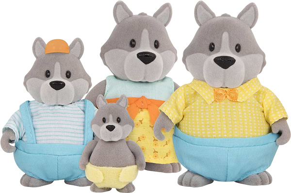 Фото - Колекційні фігурки набір Li'l Woodzeez Сім'я Вовків 4 шт. (WZ6462)