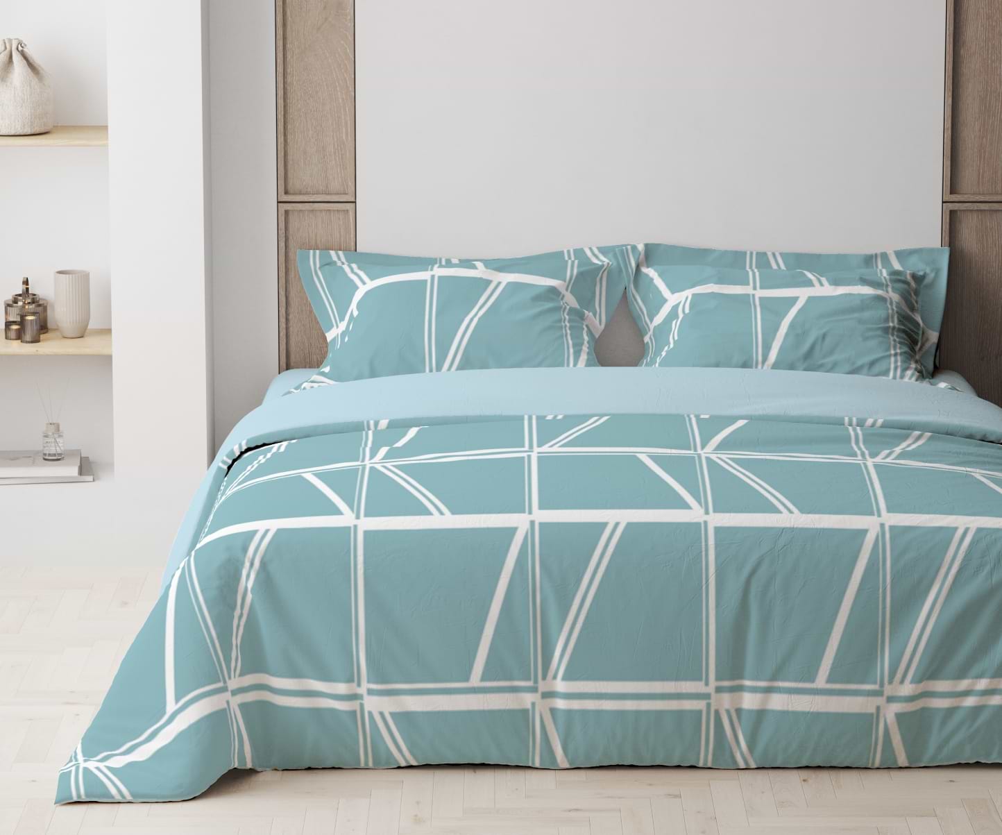 Комплект постельного белья ТЕП Happy Sleep Aqua Grid (2-03796_32623)