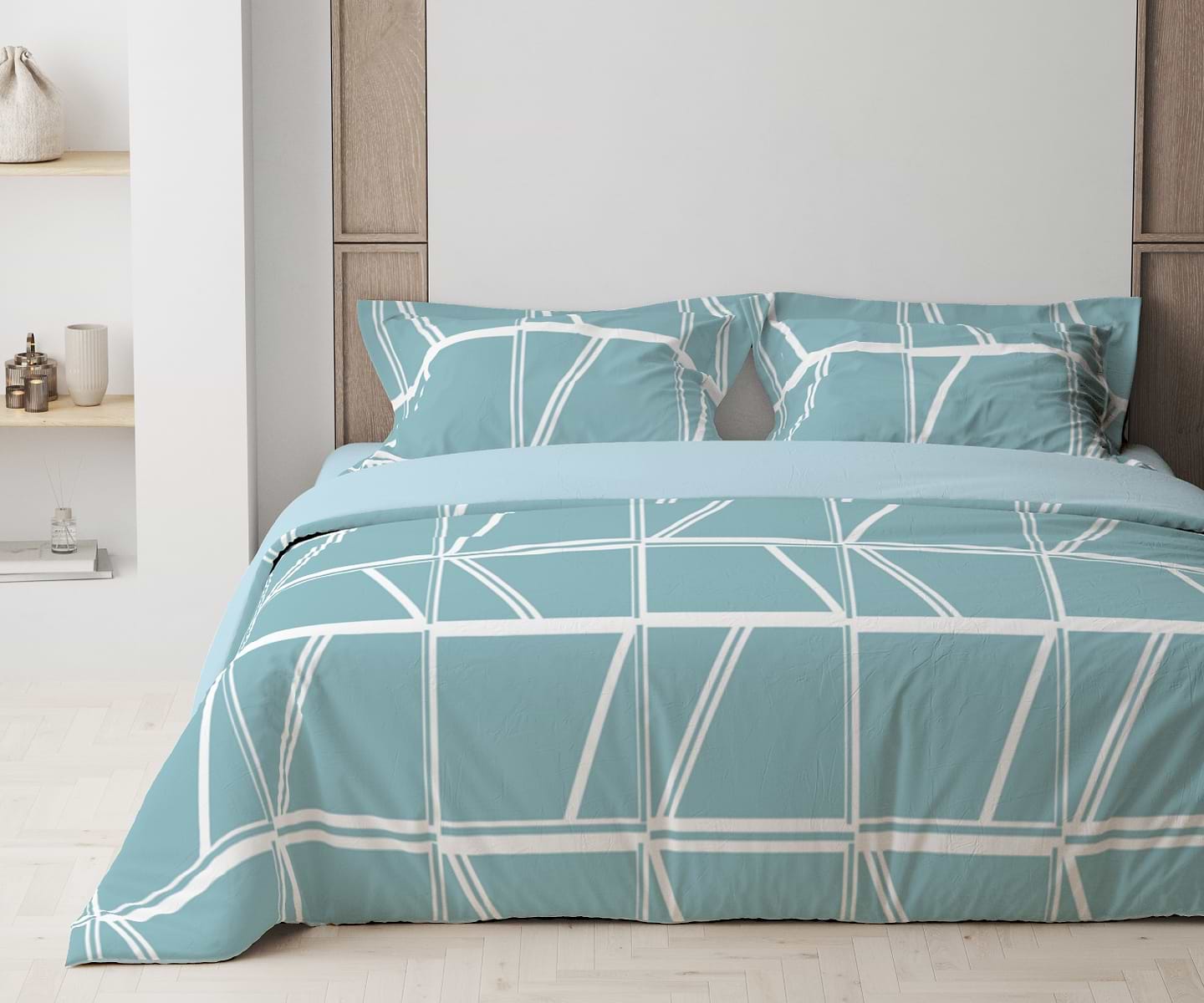 Комплект постельного белья ТЕП Happy Sleep Aqua Grid (2-03797_32624)