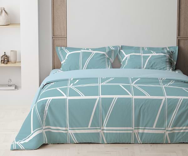 Фото - Комплект постельного белья ТЕП Happy Sleep Aqua Grid (2-03794_32621)