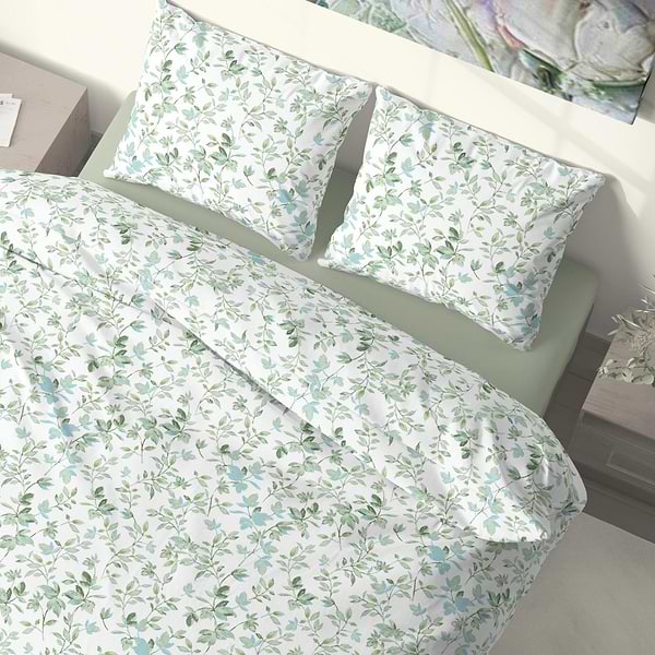 Фото - Комплект постельного белья DAISY микрофибра Green Leaves 145х215, 1 нав. (4820288221890)