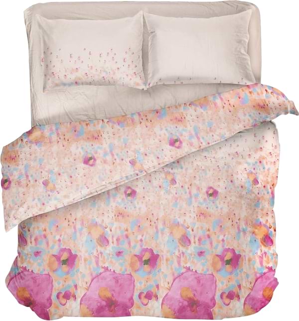 Фото - Комплект постільної білизни DAISY мікрофібра Pink Flower 175х215 (4820288222248)