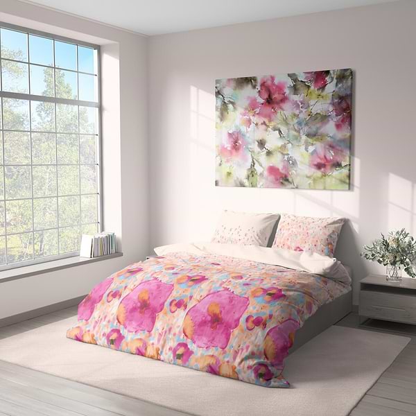 Фото - Комплект постільної білизни DAISY мікрофібра Pink Flower 175х215 (4820288222248)