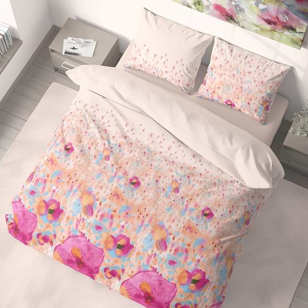 Фото - Комплект постільної білизни DAISY мікрофібра Pink Flower 175х215 (4820288222248)