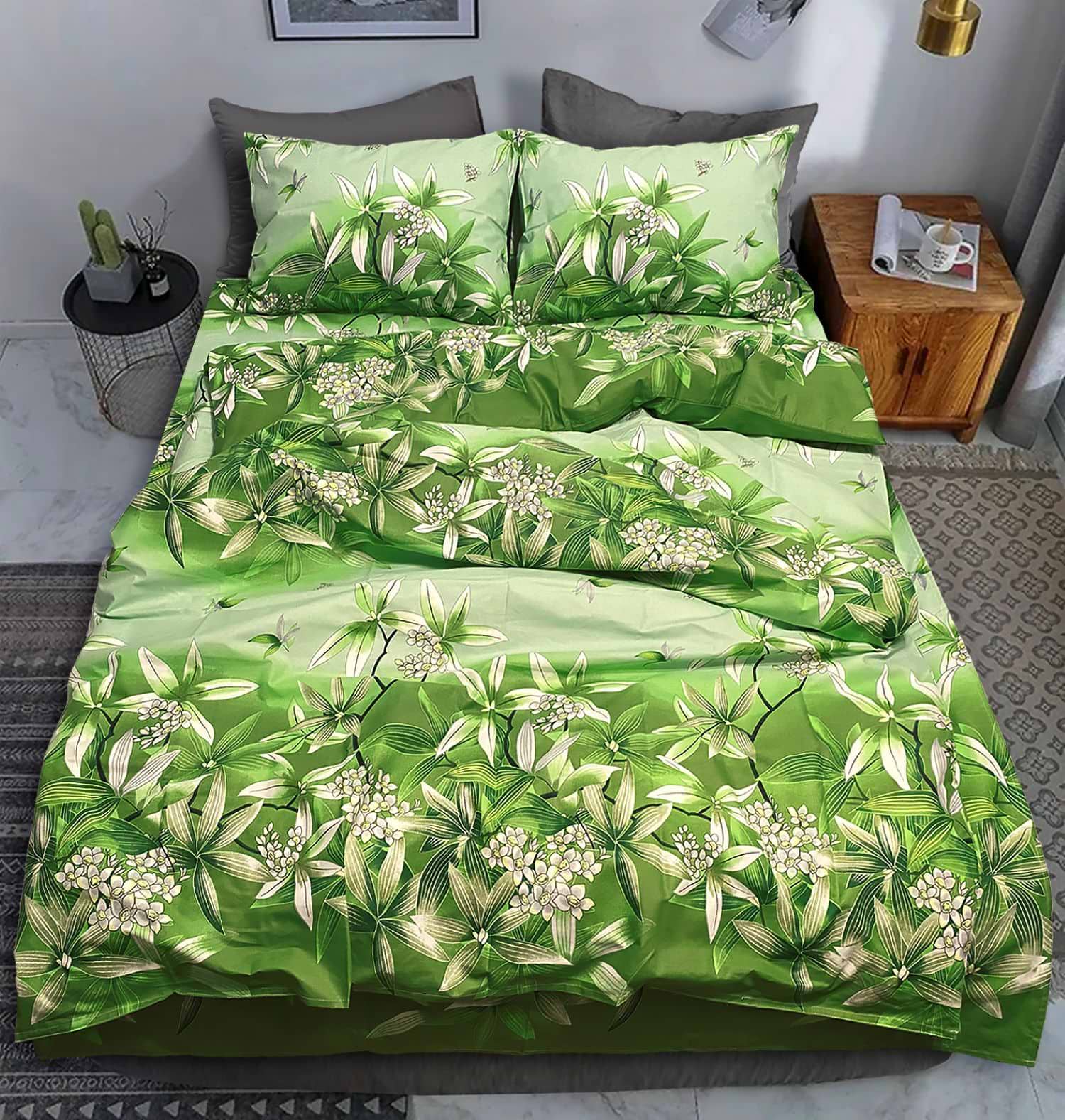 Комплект постельного белья Zastelli Green бязь Gold 200х220 см зеленый (20-0938)