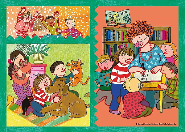 Фото - Пазлы (3-4 года) Trefl "Приключения" / Семья Бази (4в1)(34606)