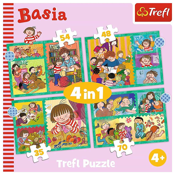 Фото - Пазлы (3-4 года) Trefl "Приключения" / Семья Бази (4в1)(34606)