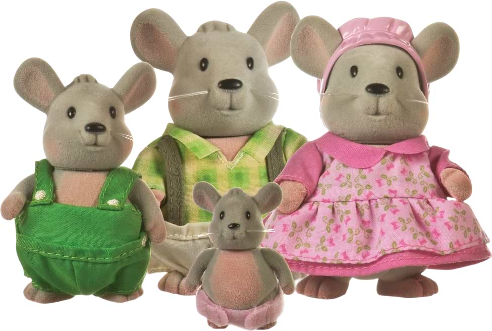 Коллекционные фигурки Li'l Woodzeez Семья Мышей (6003Z)