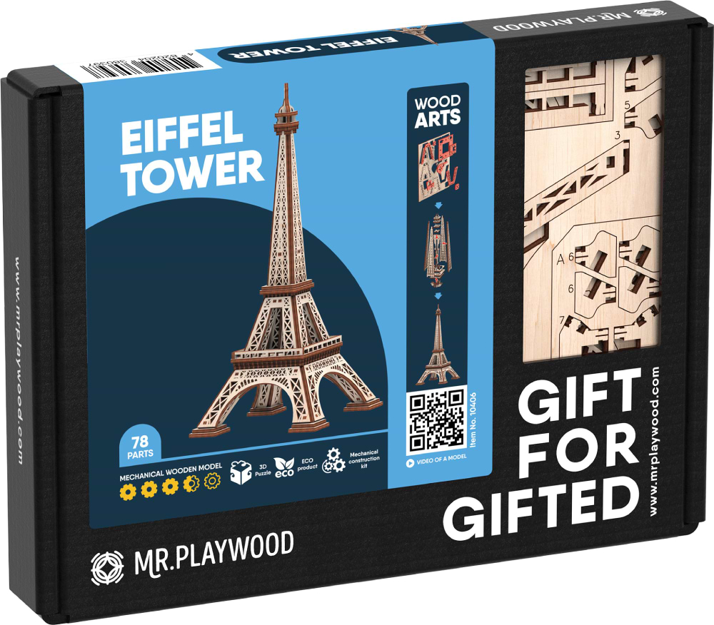 3D пазлы Mr.Playwood Эйфелева башня механическая (10406)