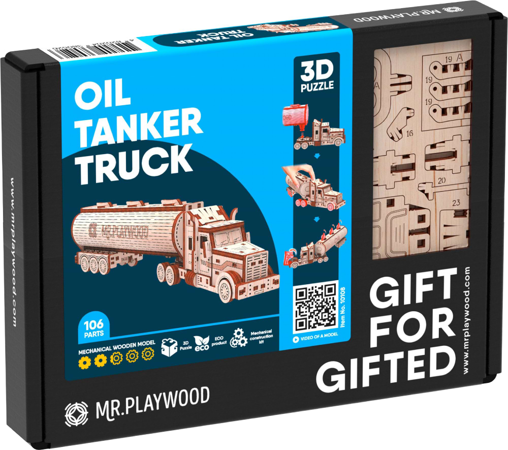 3D пазлы Mr.Playwood Бензовоз механический (10108)
