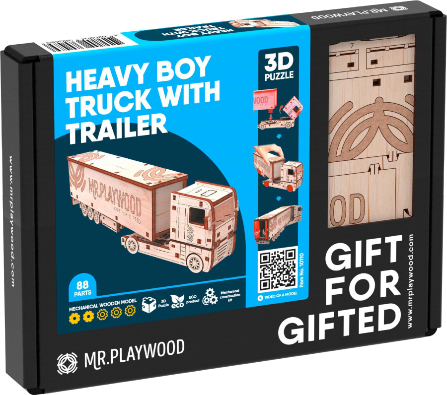 3D пазли Mr.Playwood Тягач с причепом механічний (10110)