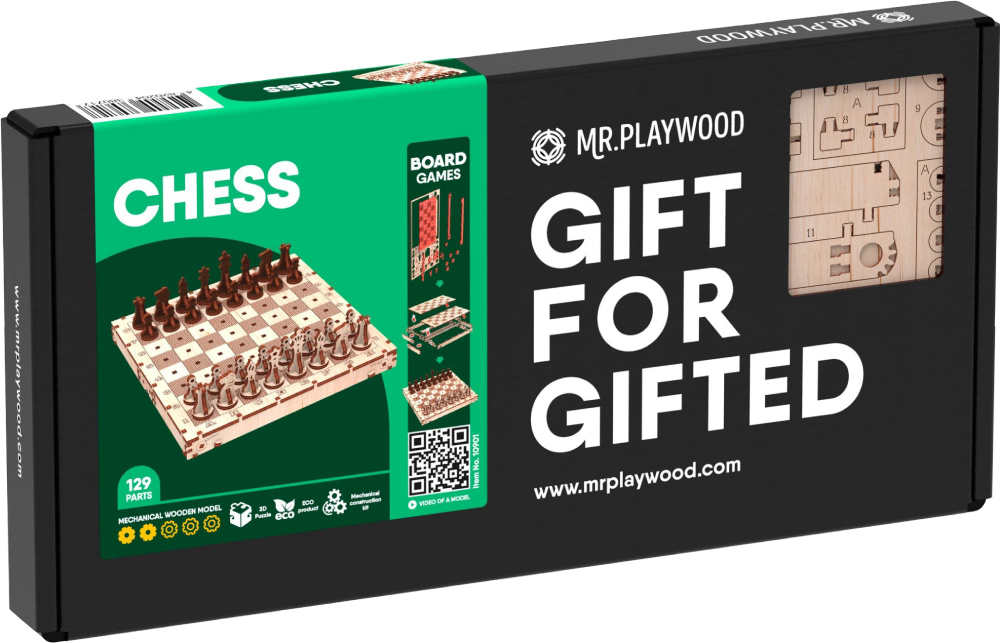 3D пазлы Mr.Playwood Шахматы механические (10901)