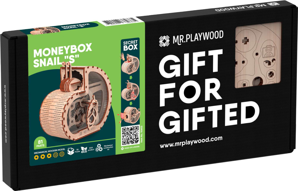 3D пазли Mr.Playwood Равлик-скарбничка S (10602)