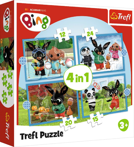 Пазли картонні (3-4 роки) Trefl "Веселий Бінг"  (34631) - Фото 1