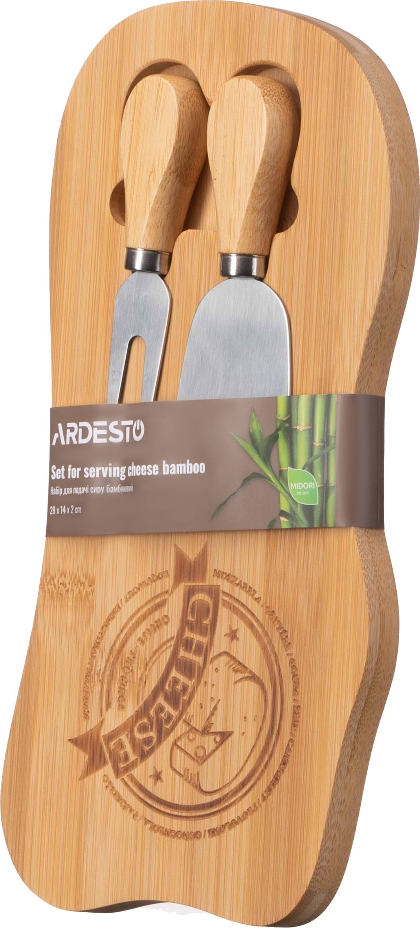 Купити Дошка для сервірування Ardesto для подачі сиру Midori 28х14х2 см (AR0921) - Фото 1 Дошка для сервірування Ardesto для подачі сиру Midori 28х14х2 см (AR0921) - Фото 1