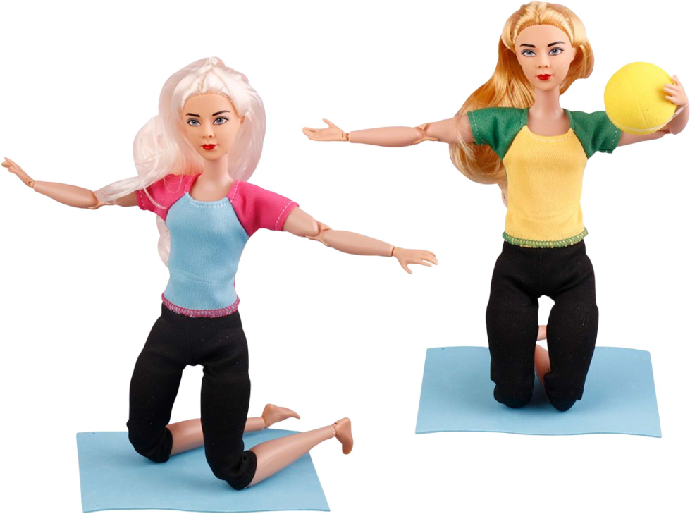 Кукольный набор DO йогиня 2 шт. с ковриком и мячом 29 см (JJ8677-1Q)
