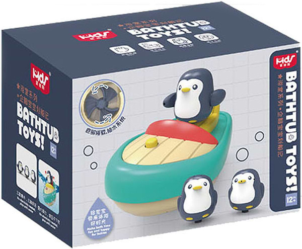 Фото - Игрушка для ванной MDS Лодка с пингвином в ассортименте (368-8A)