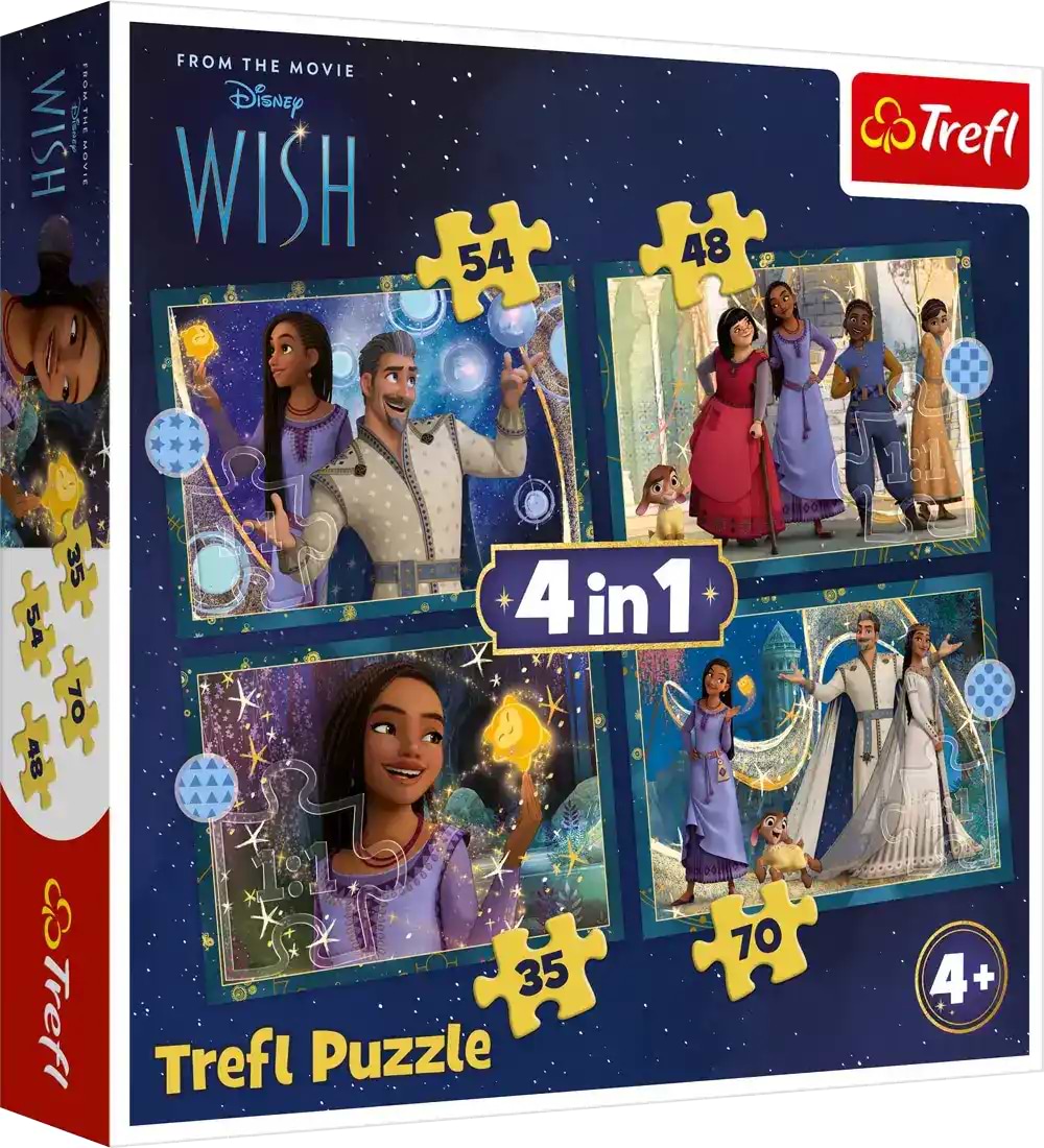 Пазлы (3-4 года) Trefl 4в1 Wish Мечты сбываются (46497)