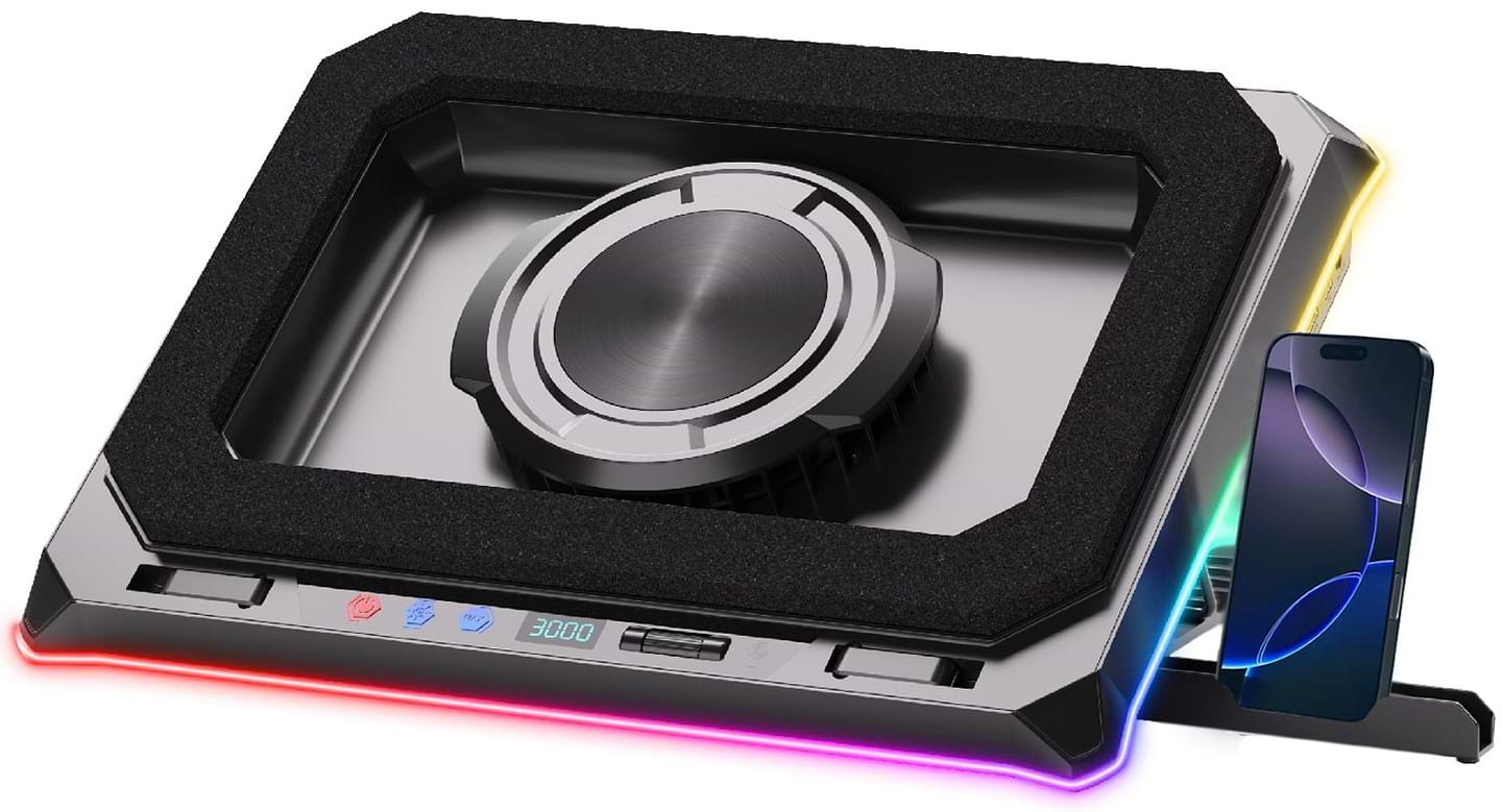 Подставка под ноутбук охлаждающая Dyxon MEGAFREEZE 18 Gaming PRO RGB illumination Black (DXNMGFGP18B) - Фото 1