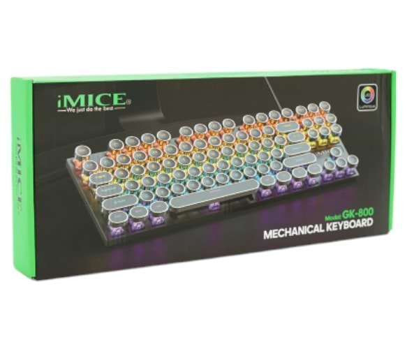 Фото - Клавіатура дротова ігрова iMice GK800 USB Wired (TYPE-C) (Eng) White/Black