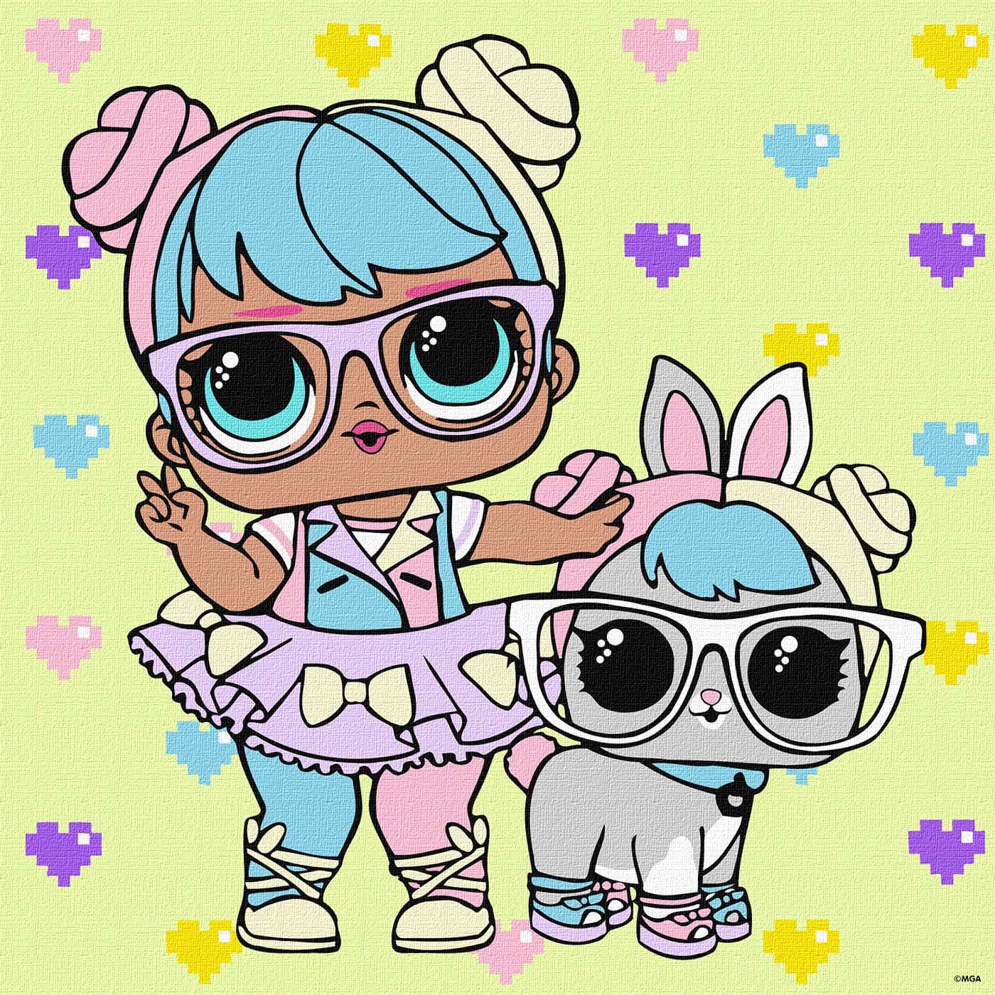 Картина по номерам Ideyka L.O.L. Surprise! TroopSurprise BonBon With HopHop 40х40 см (KHO6288)