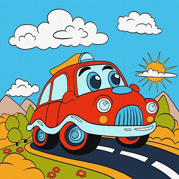 Фото - Картина за номерами Ideyka Весела подорож 25х25 см (KHO6105) Фото - Картина за номерами Ideyka Весела подорож 25х25 см (KHO6105)