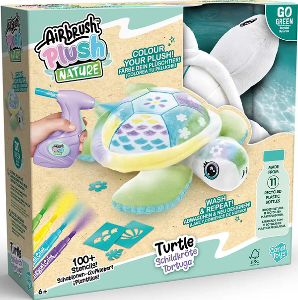Фото - Набір для декупажу та розпису Canal Toys DIY AIRBRUSH PLUSH NATURE Зелена Черепаха (OFG280) Фото - Набір для декупажу та розпису Canal Toys DIY AIRBRUSH PLUSH NATURE Зелена Черепаха (OFG280)